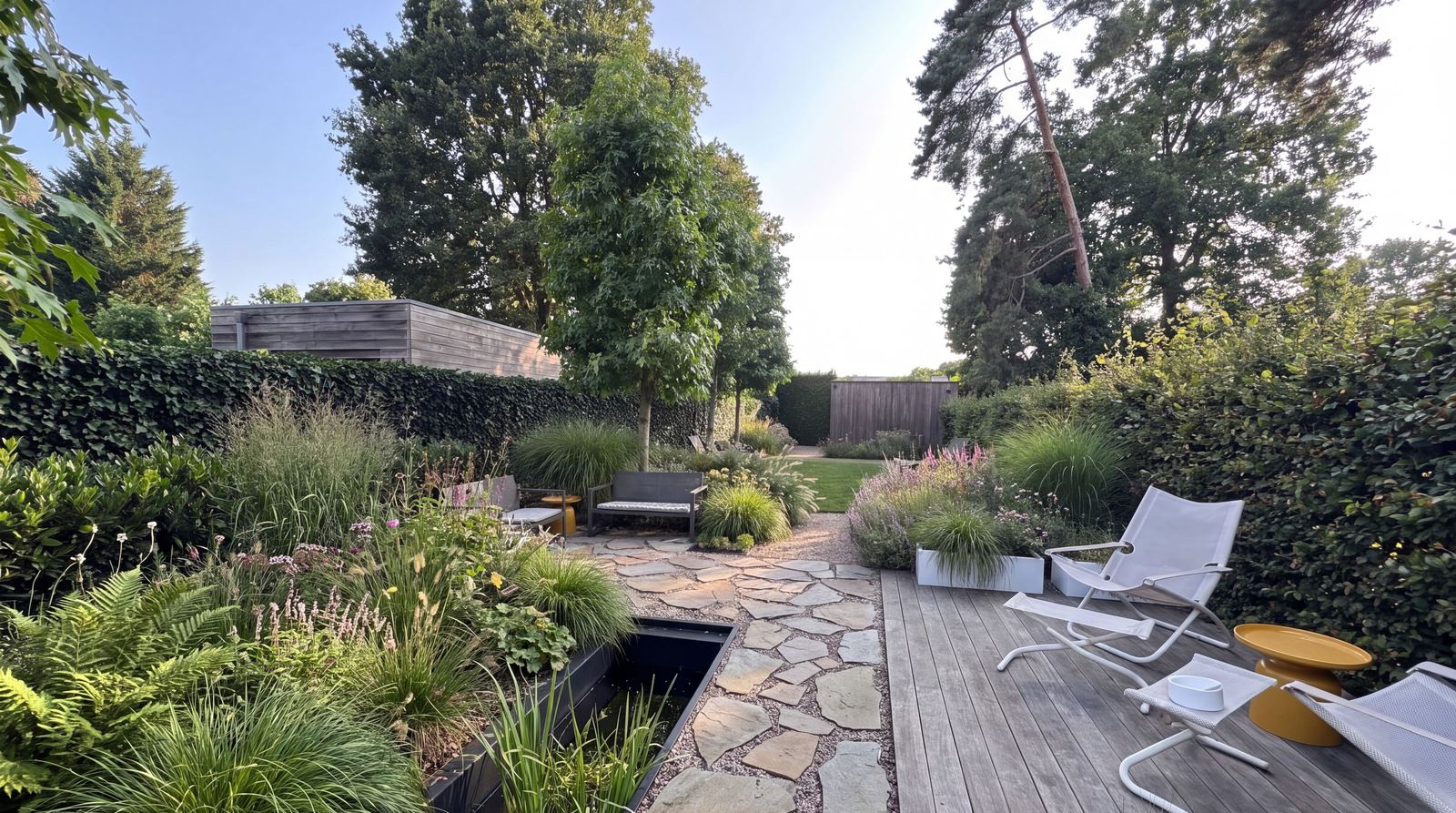 Bestaande toestand van de tuin